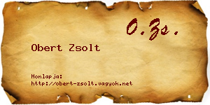 Obert Zsolt névjegykártya